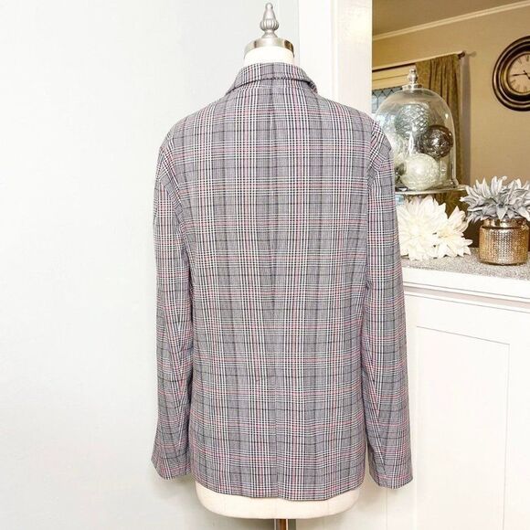 Gap Black Plaid Academy Blazer Jacket Gray 16 XL - Picture 6 of 10